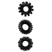 Набор из 3 черных эрекционных колец SET OF 3 COCKRINGS - Dream Toys - во Владивостоке купить с доставкой