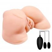 Телесная вибровагина Julie с 2 рабочими отверстиями - Baile - во Владивостоке купить с доставкой