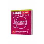 Презервативы с ароматом вишни LUXE Royal Cherry Collection - 3 шт. - Luxe - купить с доставкой во Владивостоке