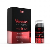 Жидкий интимный гель с эффектом вибрации Vibration! Strawberry - 15 мл. - INTT - купить с доставкой во Владивостоке