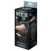 Телесный пустотелый харнесс MEN Style - 17,5 см. - LOVETOY (А-Полимер) - купить с доставкой во Владивостоке