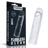 Прозрачная насадка-удлинитель Flawless Clear Penis Sleeve Add 1 - 15,5 см. - Lovetoy - во Владивостоке купить с доставкой