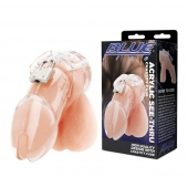 Прозрачная клетка целомудрия Acrylic See-thru Chastity Cage - BlueLine - купить с доставкой во Владивостоке