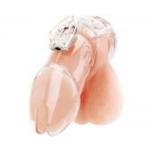 Прозрачная клетка целомудрия Acrylic See-thru Chastity Cage - BlueLine - купить с доставкой во Владивостоке