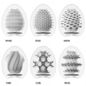 Набор из 6 мастурбаторов Tenga EGG IV с различным рельефом - Tenga - во Владивостоке купить с доставкой