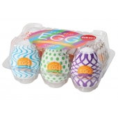Набор из 6 мастурбаторов Tenga EGG IV с различным рельефом - Tenga - во Владивостоке купить с доставкой