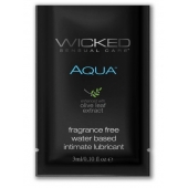 Легкий лубрикант на водной основе с алое Wicked Aqua - 3 мл. - Wicked - купить с доставкой во Владивостоке