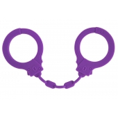 Фиолетовые силиконовые наручники Suppression - Lola Games - купить с доставкой во Владивостоке