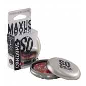 Экстремально тонкие презервативы в железном кейсе MAXUS Extreme Thin - 3 шт. - Maxus - купить с доставкой во Владивостоке