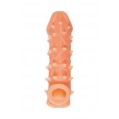 Телесная закрытая насадка с пупырышками Cock Sleeve Size L - 17,6 см. - KOKOS - во Владивостоке купить с доставкой