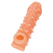 Телесная закрытая насадка с пупырышками Cock Sleeve Size L - 17,6 см. - KOKOS - во Владивостоке купить с доставкой