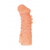 Телесная закрытая насадка с шершавой головкой Cock Sleeve Size M - 15,6 см. - KOKOS - во Владивостоке купить с доставкой