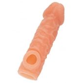 Телесная закрытая насадка с шершавой головкой Cock Sleeve Size M - 15,6 см. - KOKOS - во Владивостоке купить с доставкой