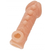 Телесная закрытая насадка с шишечками Cock Sleeve Size L - 17,6 см. - KOKOS - во Владивостоке купить с доставкой