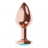 Пробка цвета розового золота с малиновым кристаллом Diamond Topaz Shine L - 8,3 см. - Lola Games - купить с доставкой во Владивостоке