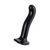 Черный стимулятор для пар P G-Spot Dildo Size L - 19 см. - Strap-on-me - во Владивостоке купить с доставкой