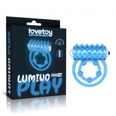Голубое, светящееся в темноте виброкольцо Lumino Play Vibrating Penis Ring - Lovetoy - во Владивостоке купить с доставкой