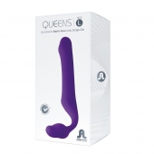 Фиолетовый безремневой страпон Queens L - Adrien Lastic - купить с доставкой во Владивостоке