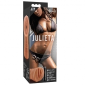 Мастурбатор-вагина цвета карамели Julieta с вибрацией - Blush Novelties - во Владивостоке купить с доставкой