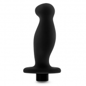 Черный анальный вибромассажёр Silicone Vibrating Prostate Massager 02 - 10,8 см. - Blush Novelties - во Владивостоке купить с доставкой