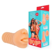 Телесный мастурбатор-ротик с высунутым язычком - Bior toys - во Владивостоке купить с доставкой
