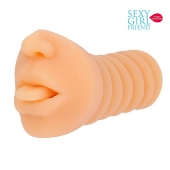 Телесный мастурбатор-ротик с высунутым язычком - Bior toys - во Владивостоке купить с доставкой