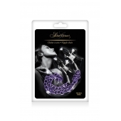 Зажимы для сосков с фиолетовой цепочкой Sweet Caress Nipple Chain - Sweet Caress - купить с доставкой во Владивостоке