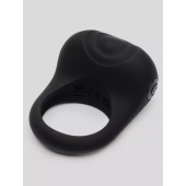 Черное эрекционное виброкольцо Sensation Rechargeable Vibrating Love Ring - Fifty Shades of Grey - во Владивостоке купить с доставкой