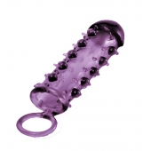 Закрытая фиолетовая насадка с пупырышками SAMURAI PENIS SLEEVE PURPLE - 14,5 см. - NMC - во Владивостоке купить с доставкой