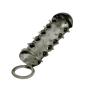 Дымчатая стимулирующая насадка с закрытой головкой SAMURAI PENIS SLEEVE BLACK - 14,5 см. - NMC - во Владивостоке купить с доставкой