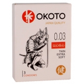 Тонкие презервативы OKOTO Thin Extra Soft - 3 шт. - Sitabella - купить с доставкой во Владивостоке