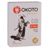 Ультратонкие презервативы OKOTO Ultra Thin - 3 шт. - Sitabella - купить с доставкой во Владивостоке