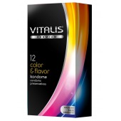 Цветные ароматизированные презервативы VITALIS PREMIUM color   flavor - 12 шт. - Vitalis - купить с доставкой во Владивостоке