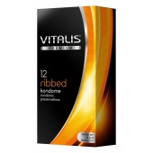Ребристые презервативы VITALIS PREMIUM ribbed - 12 шт. - Vitalis - купить с доставкой во Владивостоке