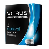 Классические презервативы VITALIS PREMIUM natural - 3 шт. - Vitalis - купить с доставкой во Владивостоке