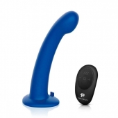 Синяя насадка Remote Control P-Spot G-Spot с черными трусиками - 20 см. - Pegasus - купить с доставкой во Владивостоке