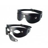 Черная кожаная маска  Новичок - Sitabella - купить с доставкой во Владивостоке