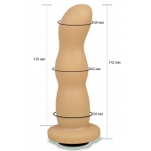 Телесная рельефная насадка Harness - 14,2 см. - LOVETOY (А-Полимер) - купить с доставкой во Владивостоке
