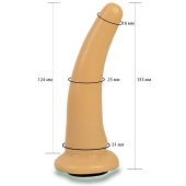 Телесная гладкая насадка Harness - 13,3 см. - LOVETOY (А-Полимер) - купить с доставкой во Владивостоке