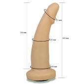 Телесная гладкая насадка Harness - 14,7 см. - LOVETOY (А-Полимер) - купить с доставкой во Владивостоке