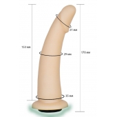 Телесная гладкая насадка-фаллоимитатор Harness - 17 см. - LOVETOY (А-Полимер) - купить с доставкой во Владивостоке