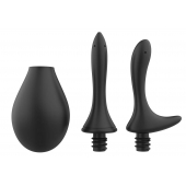 Черный анальный душ Nexus Anal Douche Set с 2 сменными насадками - Nexus Range - купить с доставкой во Владивостоке