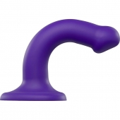 Фиолетовый фаллоимитатор-насадка Strap-On-Me Dildo Dual Density size S - 17 см. - Strap-on-me - купить с доставкой во Владивостоке