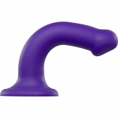 Фиолетовый фаллоимитатор-насадка Strap-On-Me Dildo Dual Density size M - 18 см. - Strap-on-me - купить с доставкой во Владивостоке