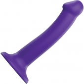 Фиолетовый фаллоимитатор-насадка Strap-On-Me Dildo Dual Density size M - 18 см. - Strap-on-me - купить с доставкой во Владивостоке