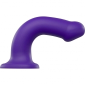 Фиолетовый фаллоимитатор-насадка Strap-On-Me Dildo Dual Density size L - 19 см. - Strap-on-me - купить с доставкой во Владивостоке