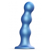 Голубая насадка Strap-On-Me Dildo Plug Balls size S - Strap-on-me - купить с доставкой во Владивостоке