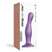 Фиолетовая насадка Strap-On-Me Dildo Plug Curvy size L - Strap-on-me - купить с доставкой во Владивостоке
