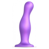 Фиолетовая насадка Strap-On-Me Dildo Plug Curvy size L - Strap-on-me - купить с доставкой во Владивостоке