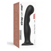 Черная насадка Strap-On-Me Dildo Plug P G size XXL - Strap-on-me - купить с доставкой во Владивостоке